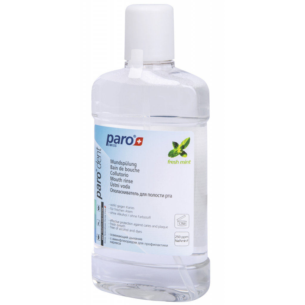 Ополіскувач для порожнини рота Paro Swiss dent з амінофторидом 500 мл (7610458026762) - изображение 1