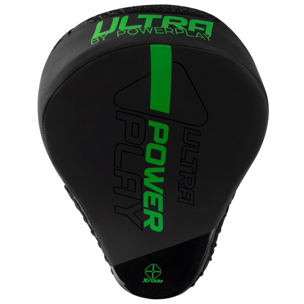 Лапи боксерські PowerPlay 3044 Pro Carbon Ultra Series Чорно-Зелені (PP_3044_Bl/Green) - изображение 2