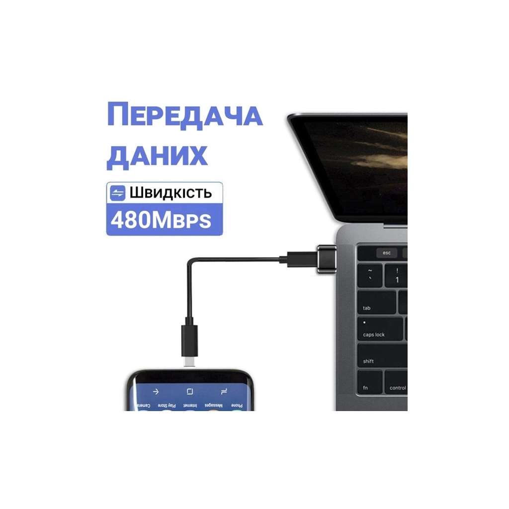 Перехідник USB-C Female to USB-A Male OTG Dynamode (DM-AD-USB-CA) - изображение 5