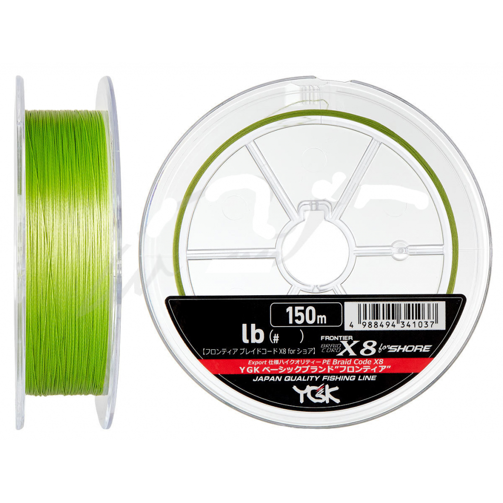 Шнур YGK Frontier Braid Cord X8 150m Green 0.8/0.148mm 14lb/6.3kg (5545.02.95) - изображение 2