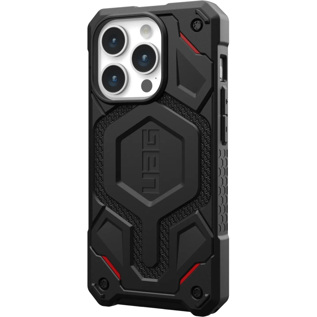 Чохол до мобільного телефона UAG Apple iPhone 15 Pro Max Monarch Pro Magsafe, Kevlar Black (114222113940) - зображення 4