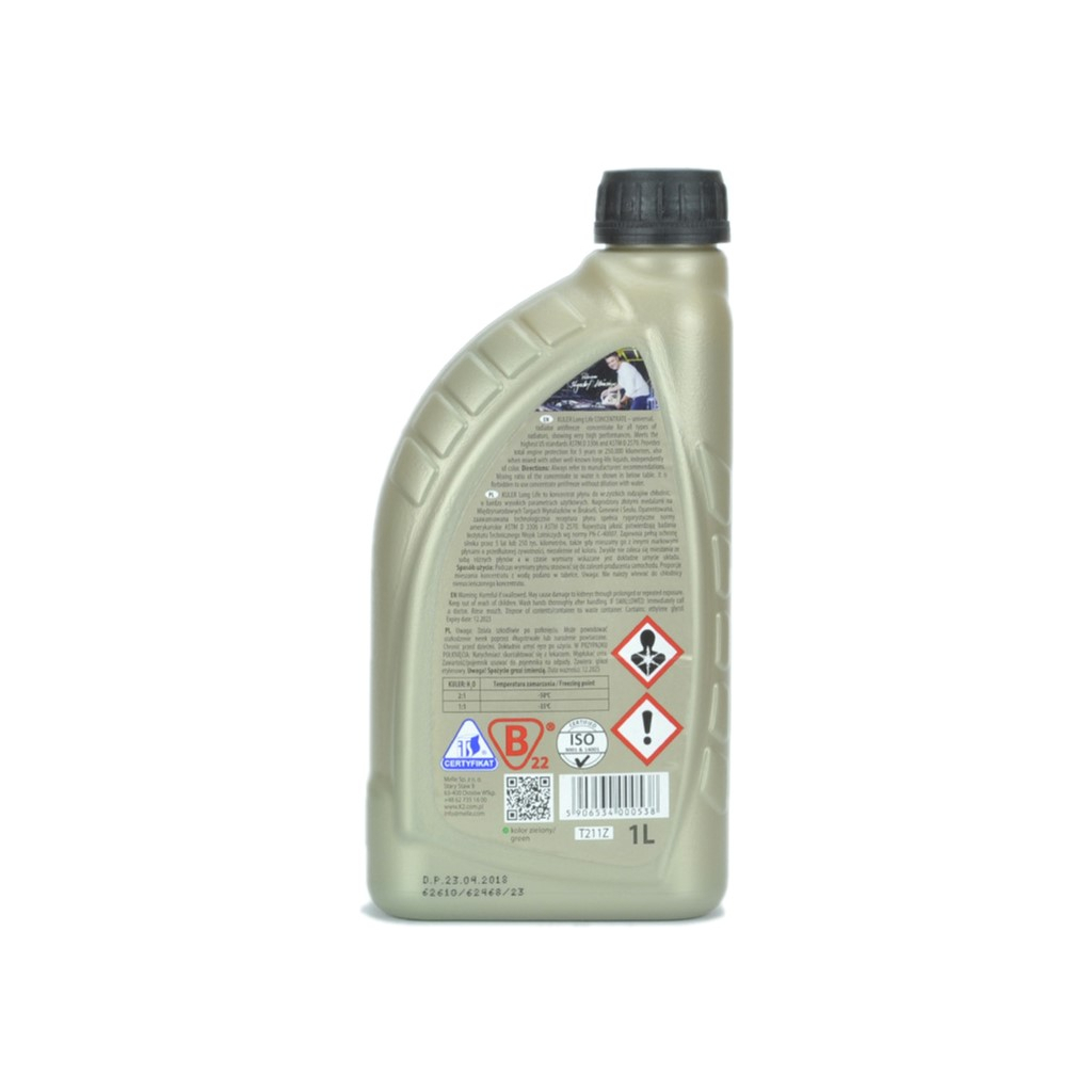 Антифриз K2 KULER KONC. 1л GREEN (T211Z) - зображення 2
