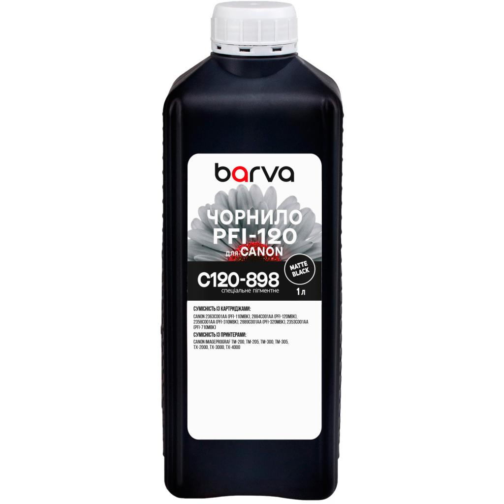 Чорнило Barva Canon PFI-120/710 1л MBK pigmented (C120-898) - зображення 1