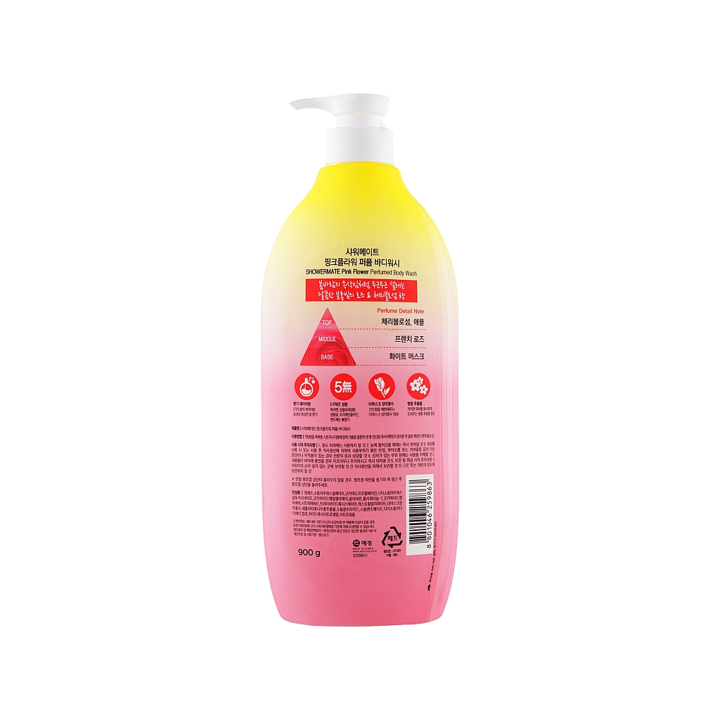 Гель для душу KeraSys Shower Mate Perfumed Rose & Cherry Blossom 900 мл (8801046259863) - зображення 2