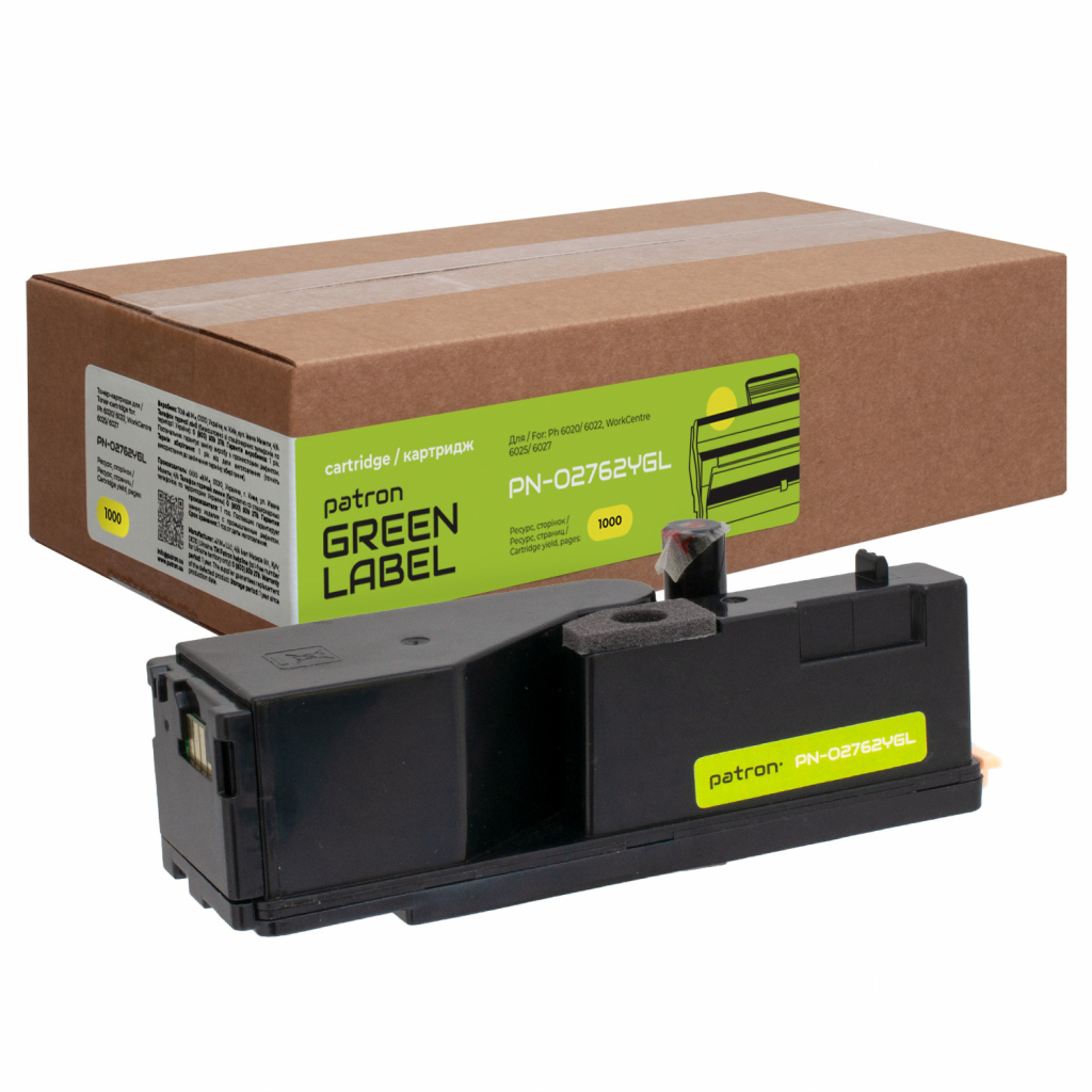 Тонер-картридж Patron Xerox 106R02762 Green Label, Yellow (PN-02762YGL) - зображення 1