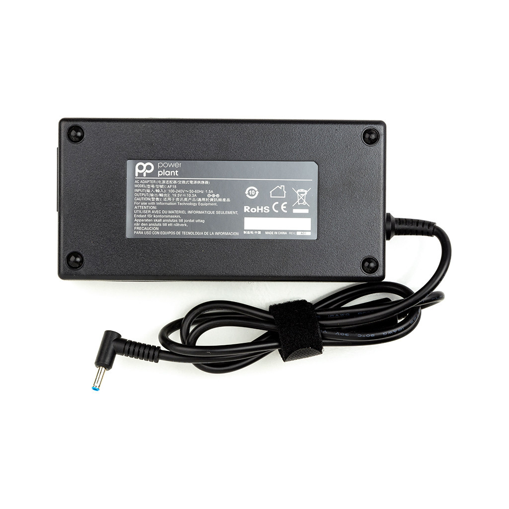 Блок живлення до ноутбуку PowerPlant HP 220V, 19.5V 200W 10.3A (4.5*3.0) (HP200G4530) - зображення 1