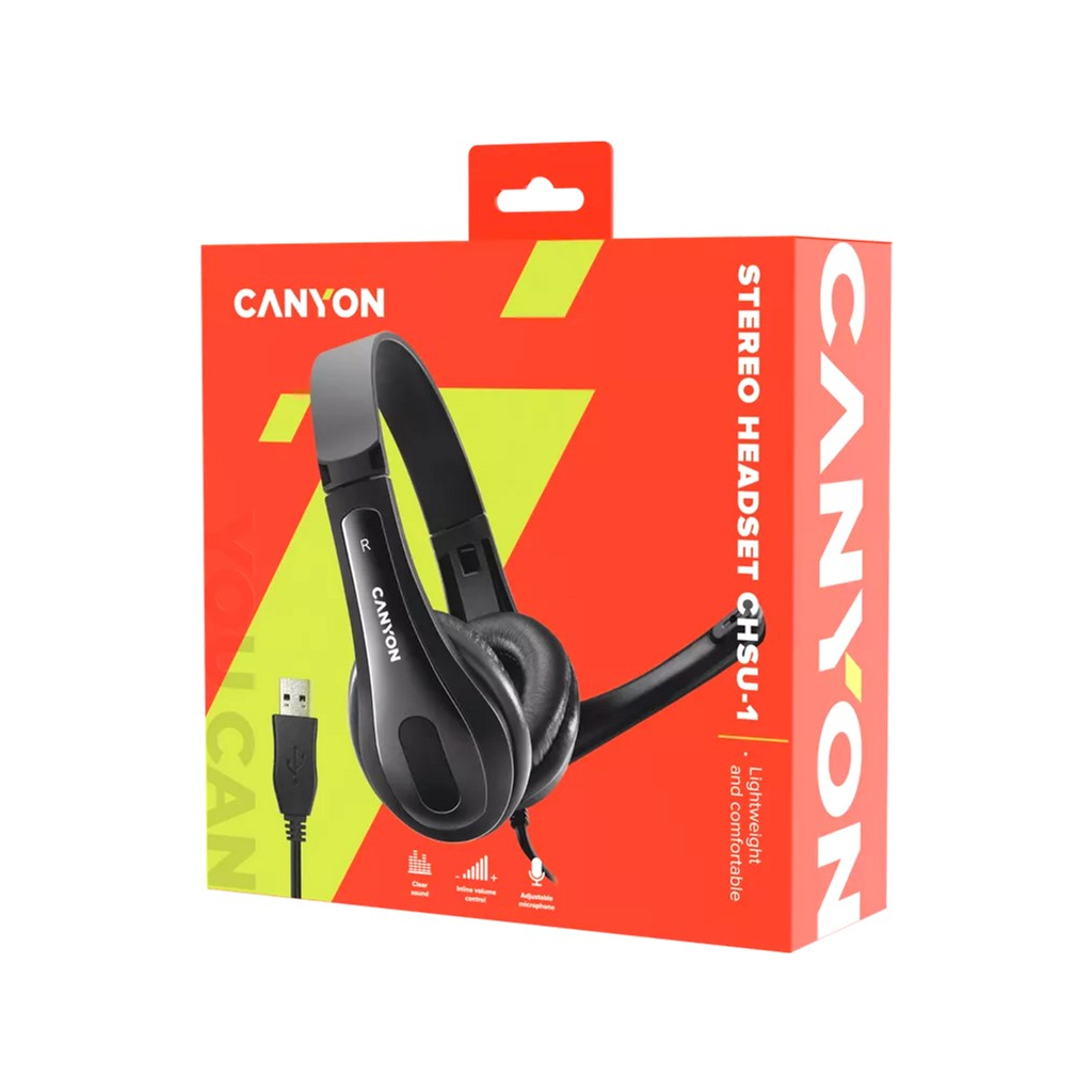 Навушники Canyon CHSU-1 USB Black (CNS-CHSU1B) - зображення 5