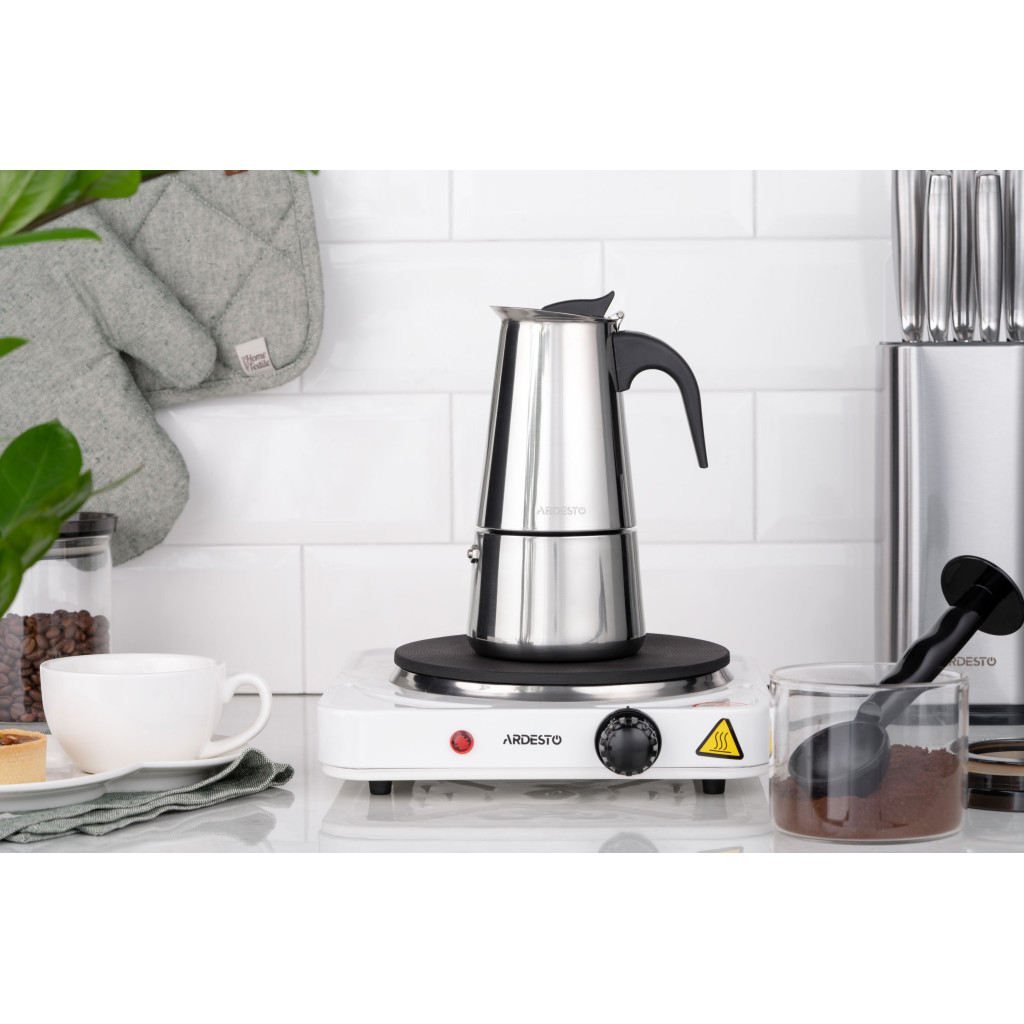 Гейзерна кавоварка Ardesto Gemini Apulia 6 чашок (AR0806SS) - изображение 4