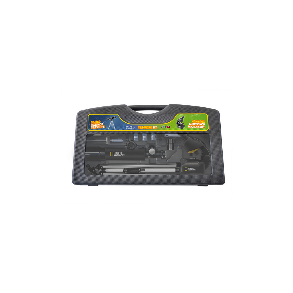 Мікроскоп National Geographic Junior 40x-640x + Телескоп 50/360 + Кейс (926260) - зображення 4
