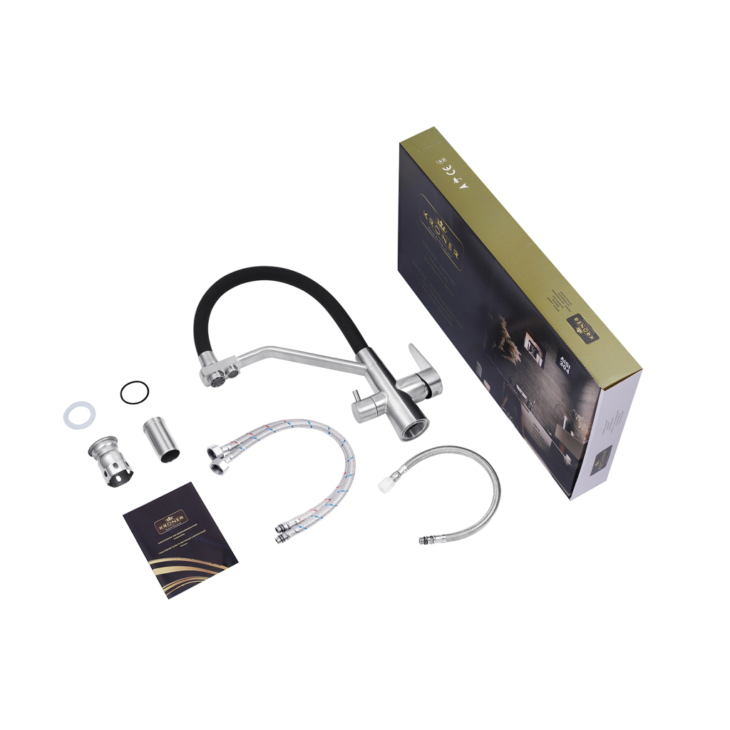 Змішувач Kroner Klassisch-ESG03817BLK (CV027936) - зображення 8