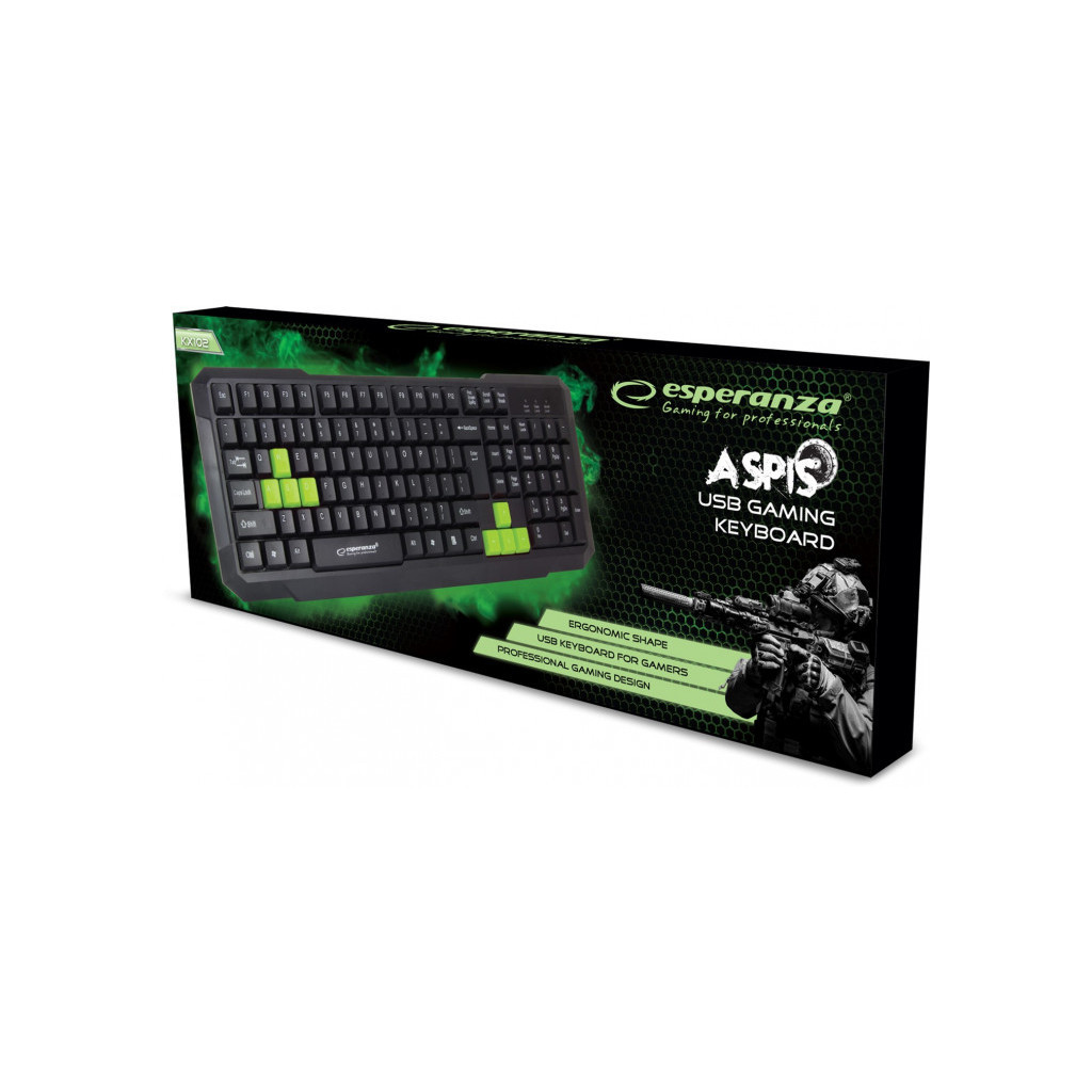 Клавіатура Esperanza EGK102 Green USB (EGK102GUA) - зображення 2