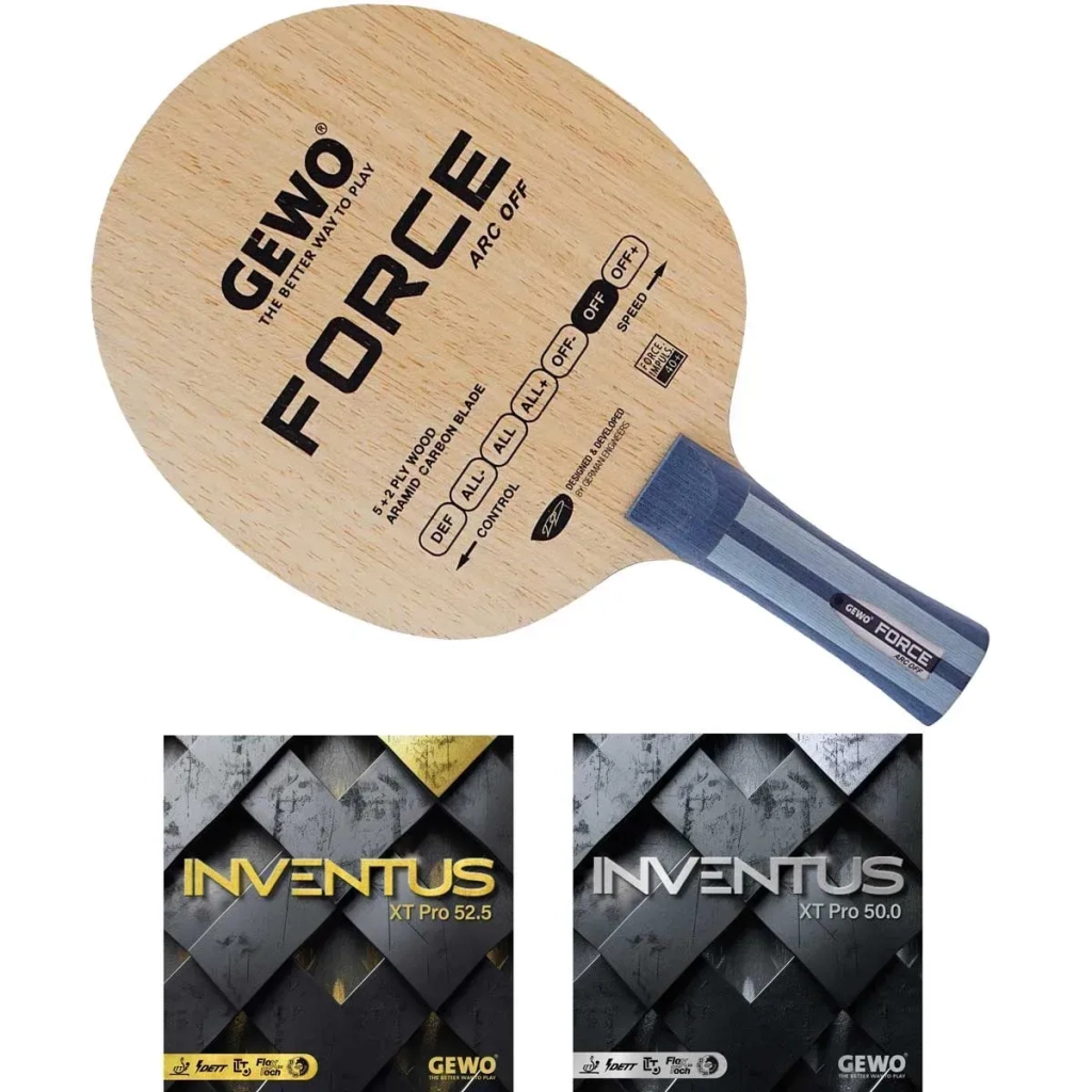 Ракетка для настільного тенісу Gewo Force ARC OFF, Inventus XT Pro 52.5 + 50.0, FL (1163700001) (931328) - зображення 4