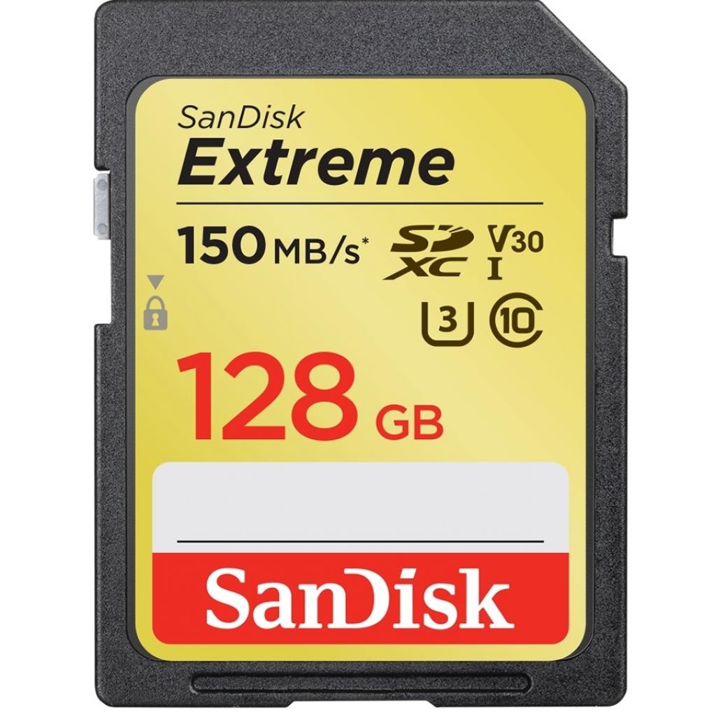 Карта пам'яті SanDisk 128GB SDXC class 10 UHS-I U3 Extreme (SDSDXV5-128G-GNCIN) - зображення 1