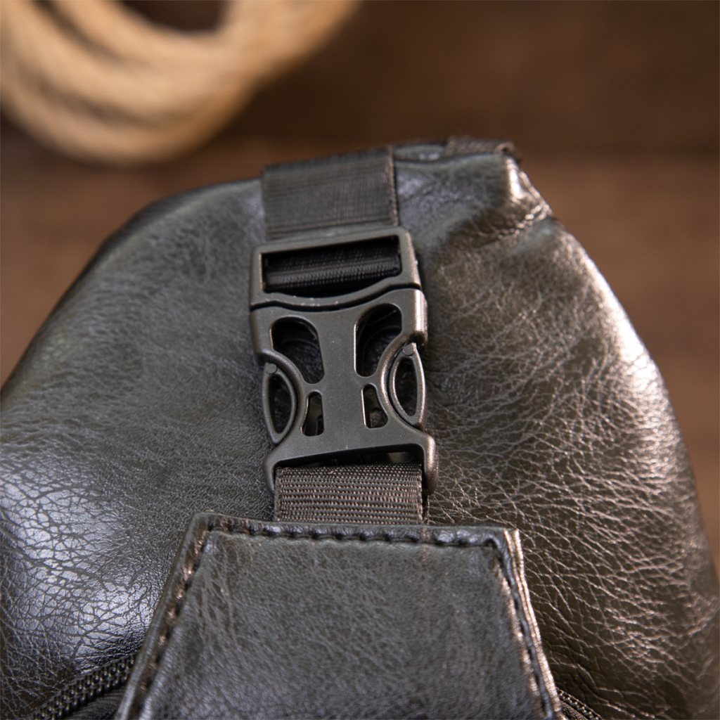 Сумка Vintage Крос боді смарт зі шкірозамінника Чорна (20571) - зображення 10