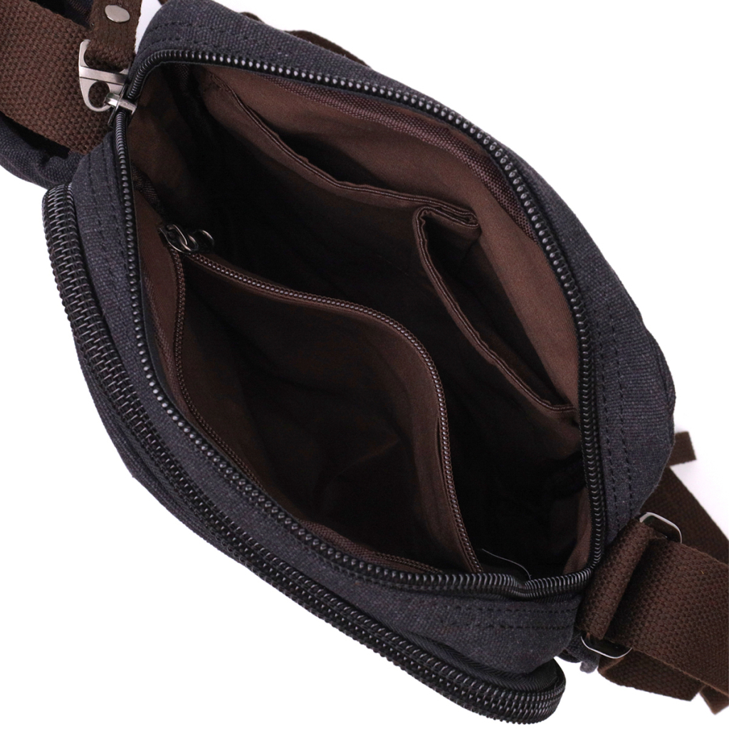 Сумка Vintage Текстильна з чохлом для води Чорна (22208) - зображення 8