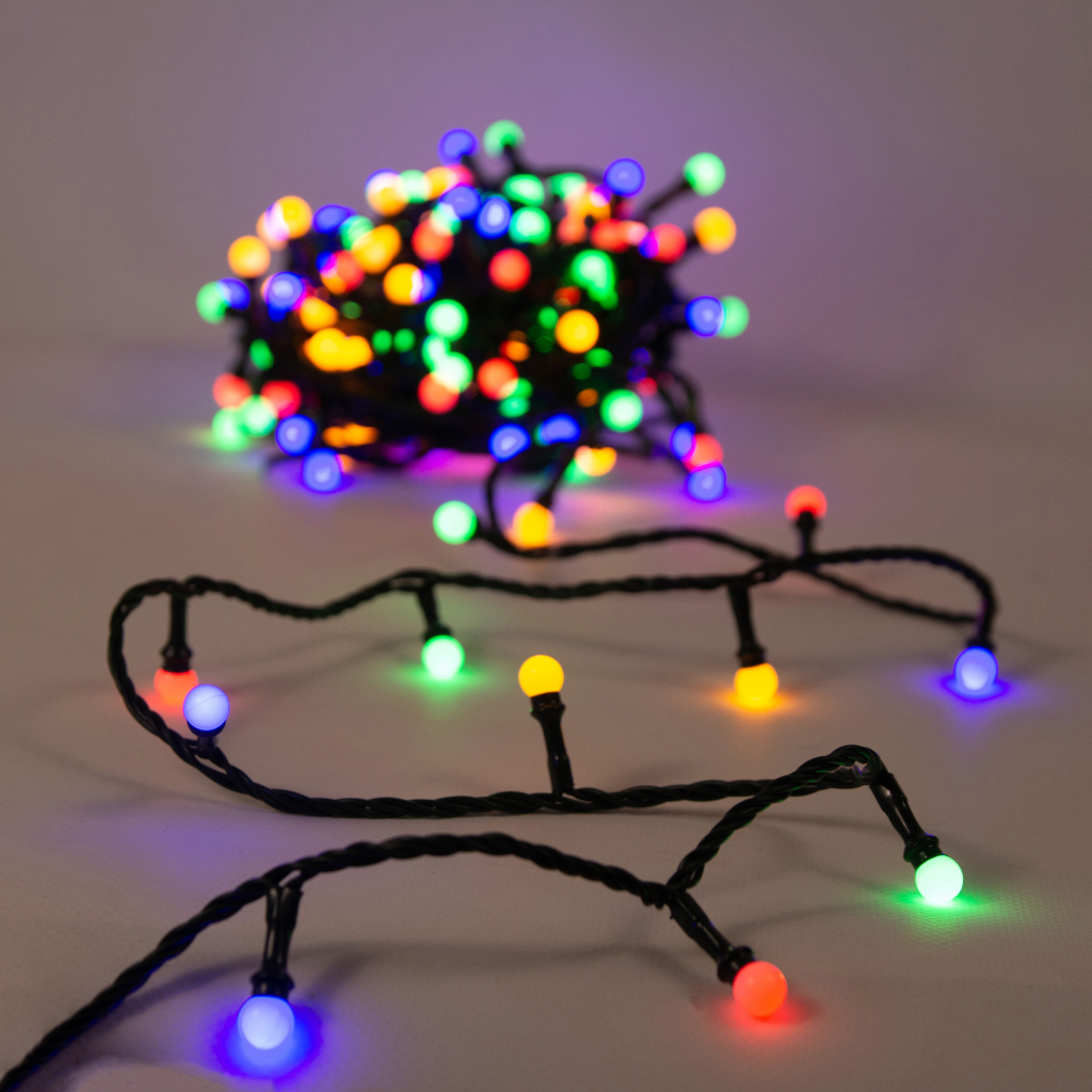 Гірлянда Chomik Кульки-змійка 200 LED 16 м, мультиколор, IP44, від мережі (5900779880160) - зображення 4