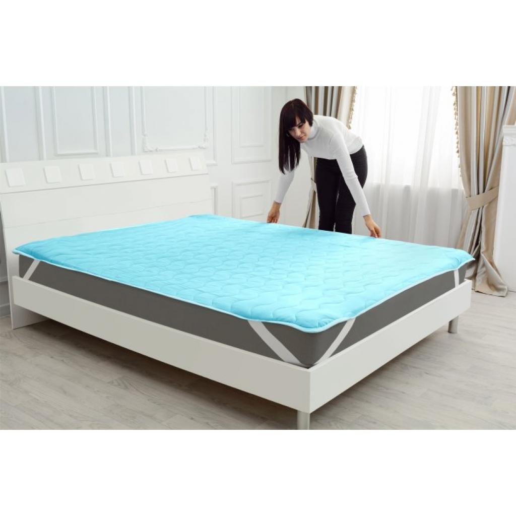 Наматрацник MirSon Eco Light №1713 EcoSilk Air-line на резинці по кутках Blue 160x190 см (2200002888516) - зображення 6