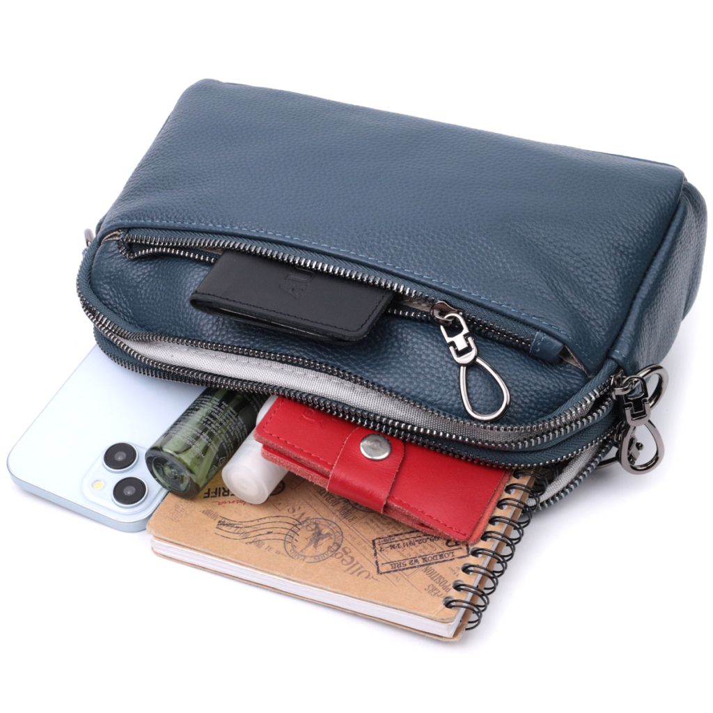 Сумка Vintage З натуральної шкіри Синя (22600) - зображення 10