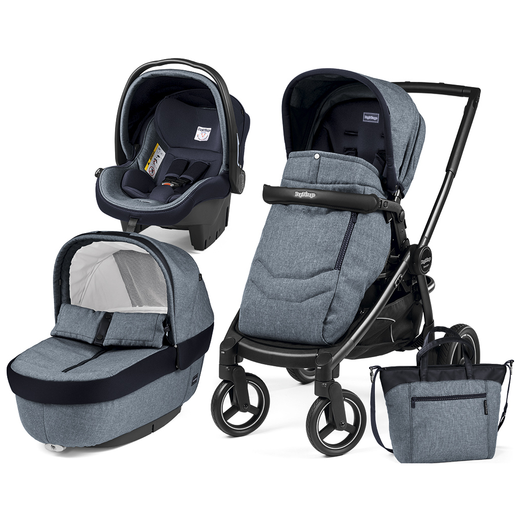 Коляска Peg-Perego 3 в 1 Team Horizon Небесна (PACK03-00000000004) - зображення 1