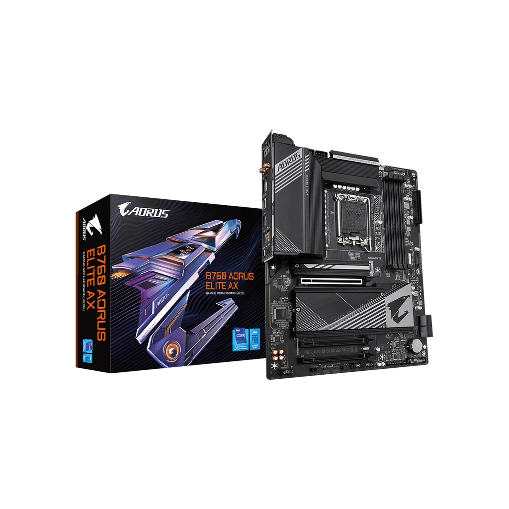 Материнська плата GIGABYTE B760 AORUS ELITE AX - зображення 2