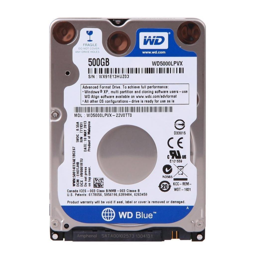 Жорсткий диск для ноутбука 2.5" 500GB WD (WD5000LPCX) - зображення 1