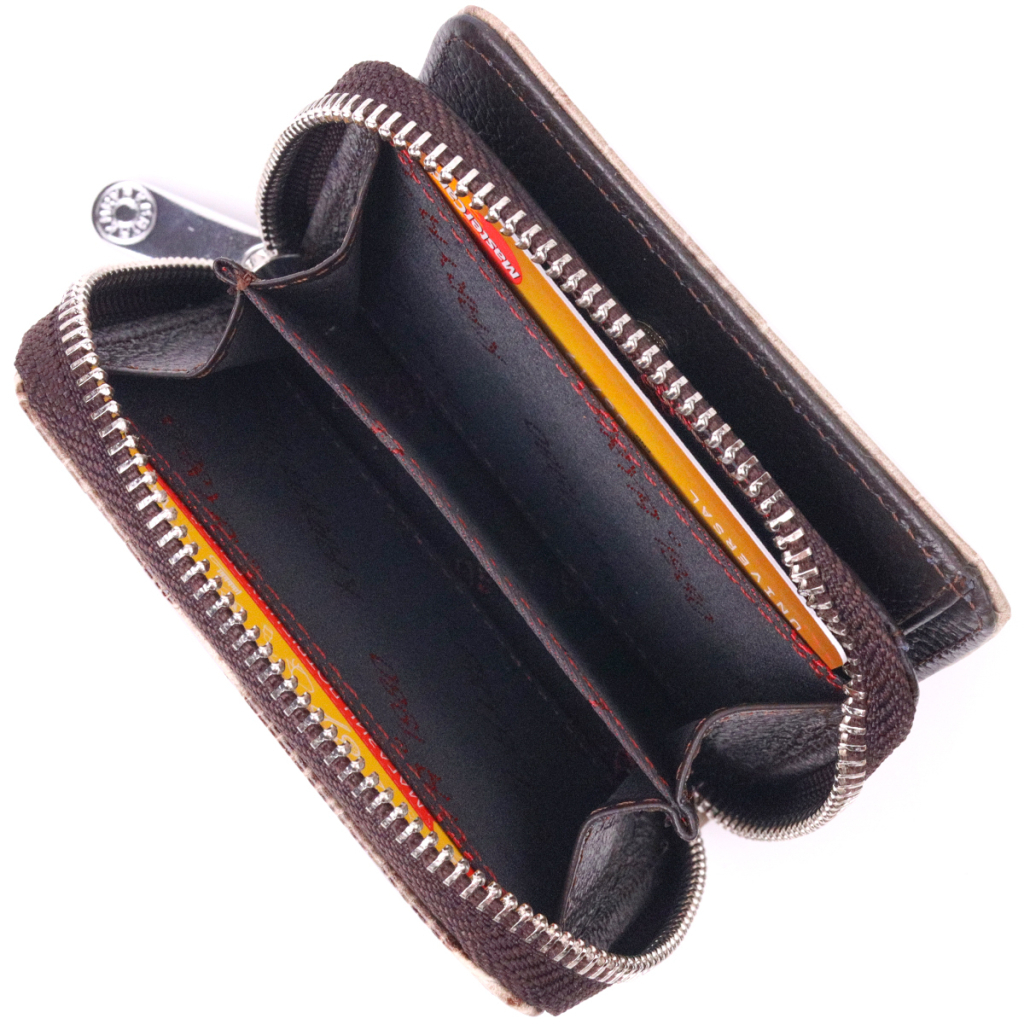 Гаманець Karya З натуральної шкіри Бежевий (21413) - зображення 7