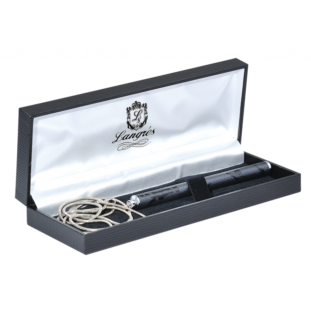 Ручка кулькова Langres з ланцюжком Lace Чорний корпус в подарунковому футлярі (LS.402027-01) - зображення 2
