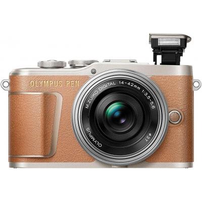 Цифровий фотоапарат Olympus E-PL9 14-42 mm Pancake Zoom Kit brown/silver (V205092NE000) - зображення 5