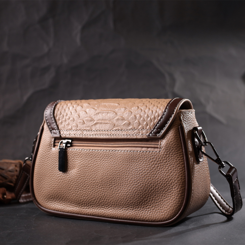 Сумка Vintage З натуральної шкіри Бежева (22373) - зображення 10