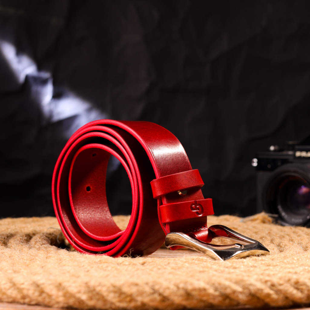 Ремінь Grande Pelle Жіночий під джинси з натуральної шкіри Червоний (21454) - зображення 8