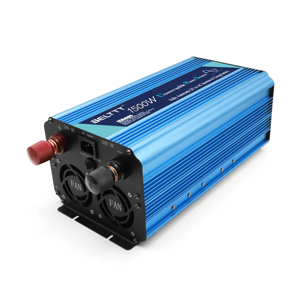 Автомобільний інвертор Belttt із функцією заряджання батареї 1500 Вт ( 3000 пікова) від 12 В до змінного струму 220 В 50 Гц Чиста (BET1500S) - зображення 2
