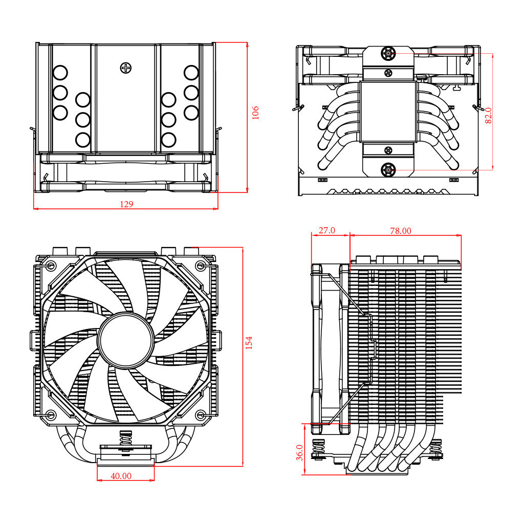 Кулер до процесора ID-Cooling SE-226-XT Black - зображення 7