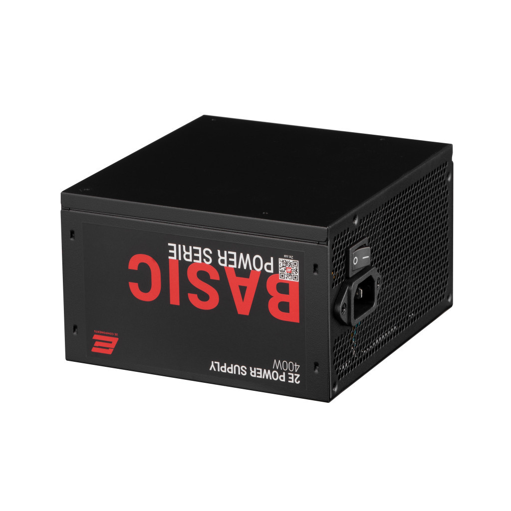 Блок живлення 2E BASIC POWER (400W), 80, 120mm, 1xMB 24pin(20+4), 1xCPU 8pin(4+4), 3xMolex, 4xSATA, 1xPCIe 8pin( (2E-BP400-120APFC) - зображення 6