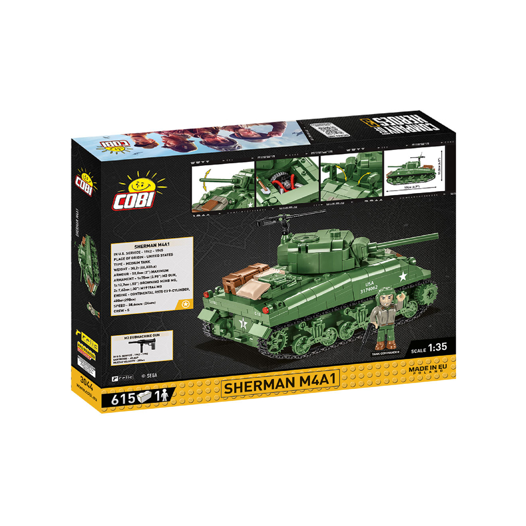Конструктор Cobi Company of Heroes 3 Танк M4 Шерман, 615 деталей (COBI-3044) - зображення 2