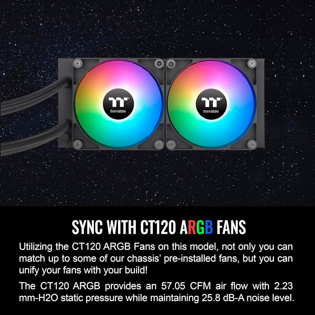 Система рідинного охолодження ThermalTake TH240 V2 ARGB Sync (CL-W361-PL12SW-A) - зображення 11