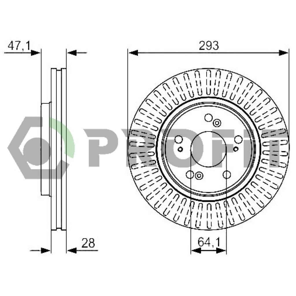 Гальмівний диск Profit 5010-1820 - зображення 1