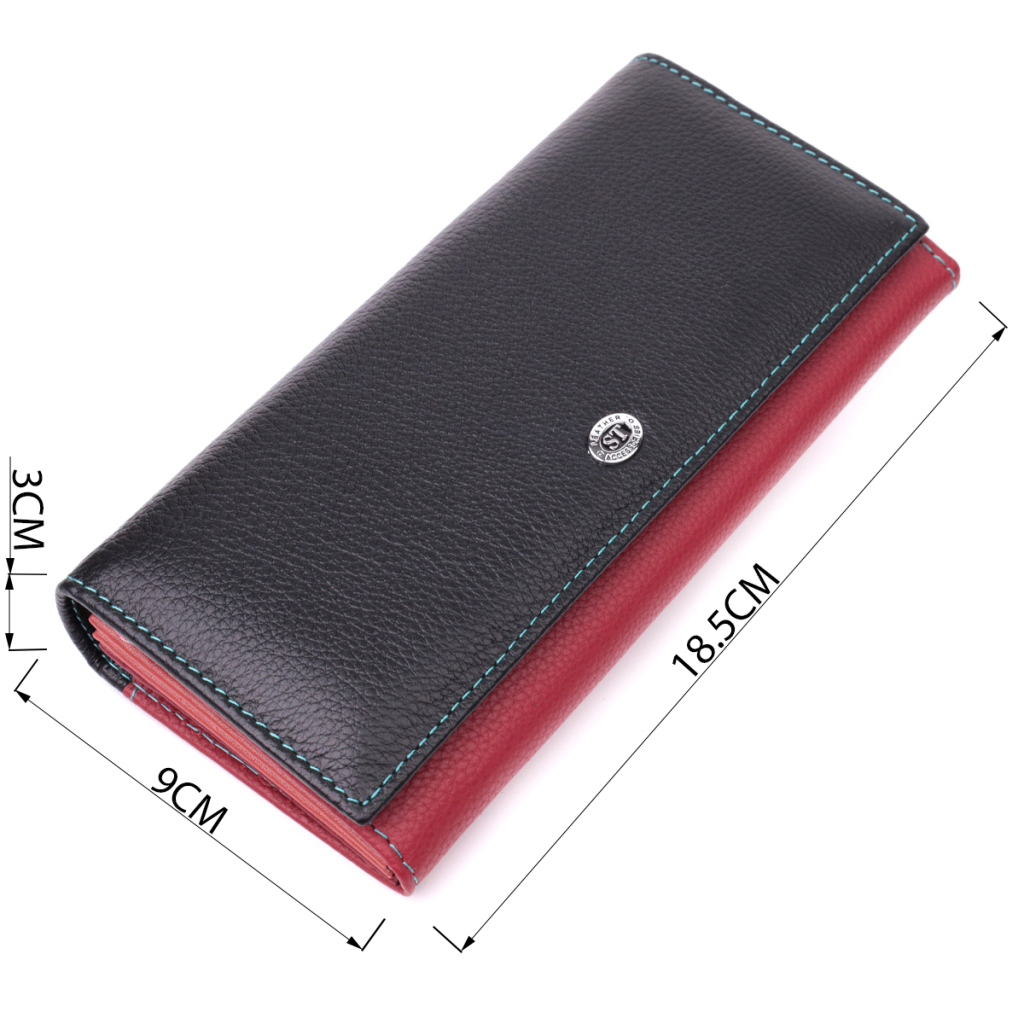 Гаманець ST Leather З натуральної шкіри Різнокольоровий (22517) - зображення 3