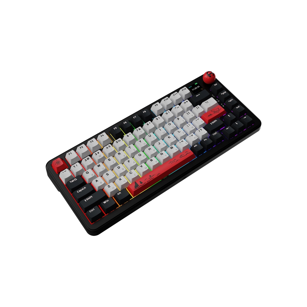 Клавіатура Ajazz AK820 MAX Avocado Switch Black RGB USB/Wireless/Bluetooth UA Black (AK820MAX-AS-BG) - зображення 5