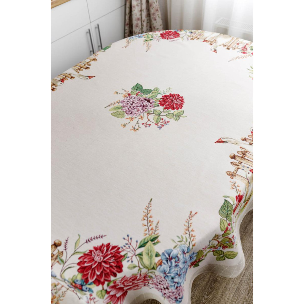 Скатертина Прованс oval гобеленова Гуси 135х240 см (034179) - зображення 5