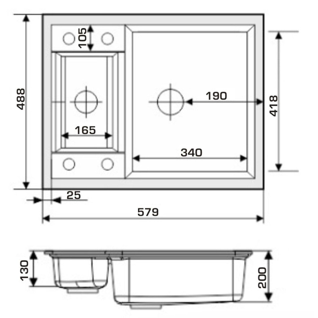 Мийка кухонна GRANADO SAMORA ivory (gr0904) - зображення 6
