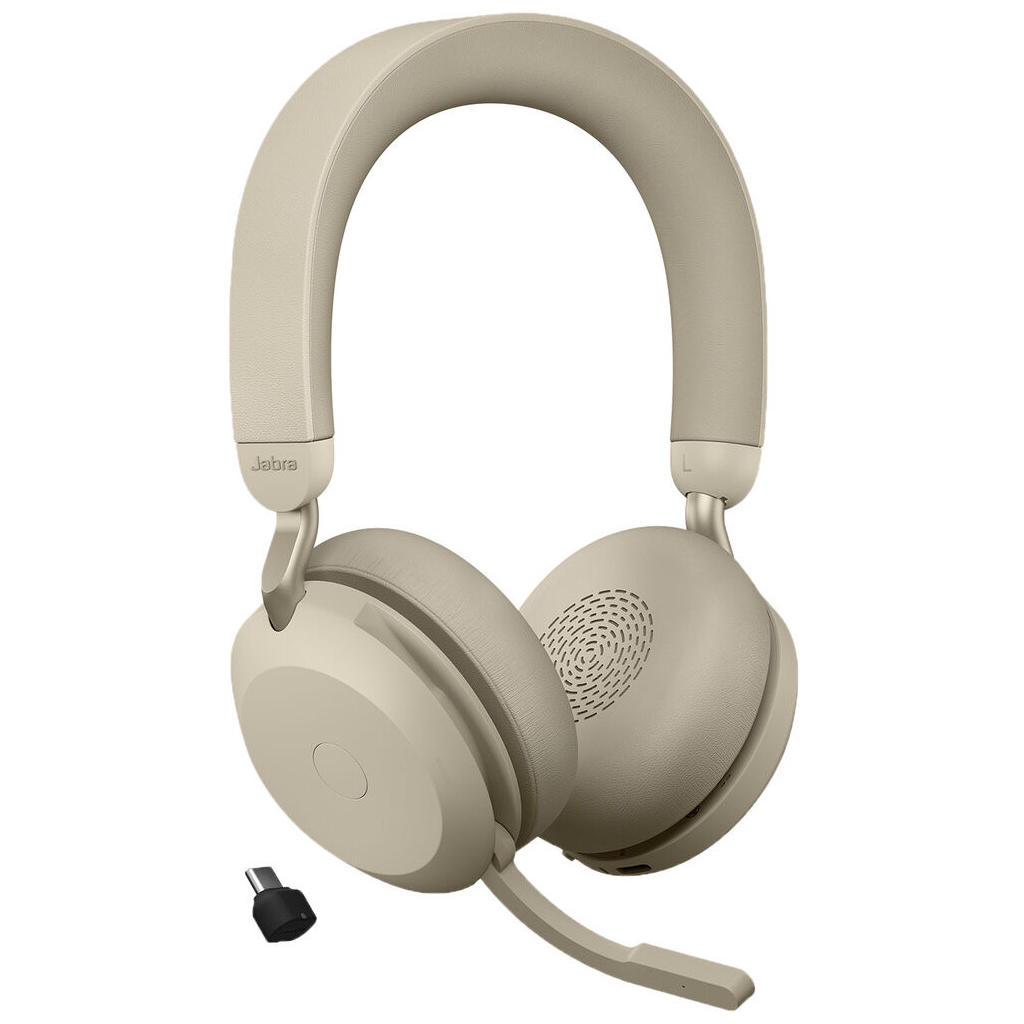 Навушники Jabra Evolve 2 75 MS Stereo USB-A Biege (27599-999-998) - зображення 4