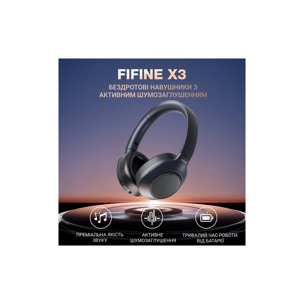 Навушники Fifine X3 Wireless Black (X3) - зображення 5