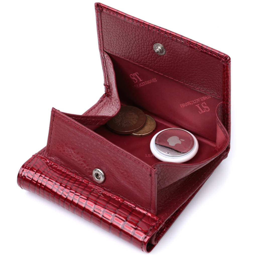 Гаманець ST Leather З натуральної шкіри Червоний (22687) - зображення 6