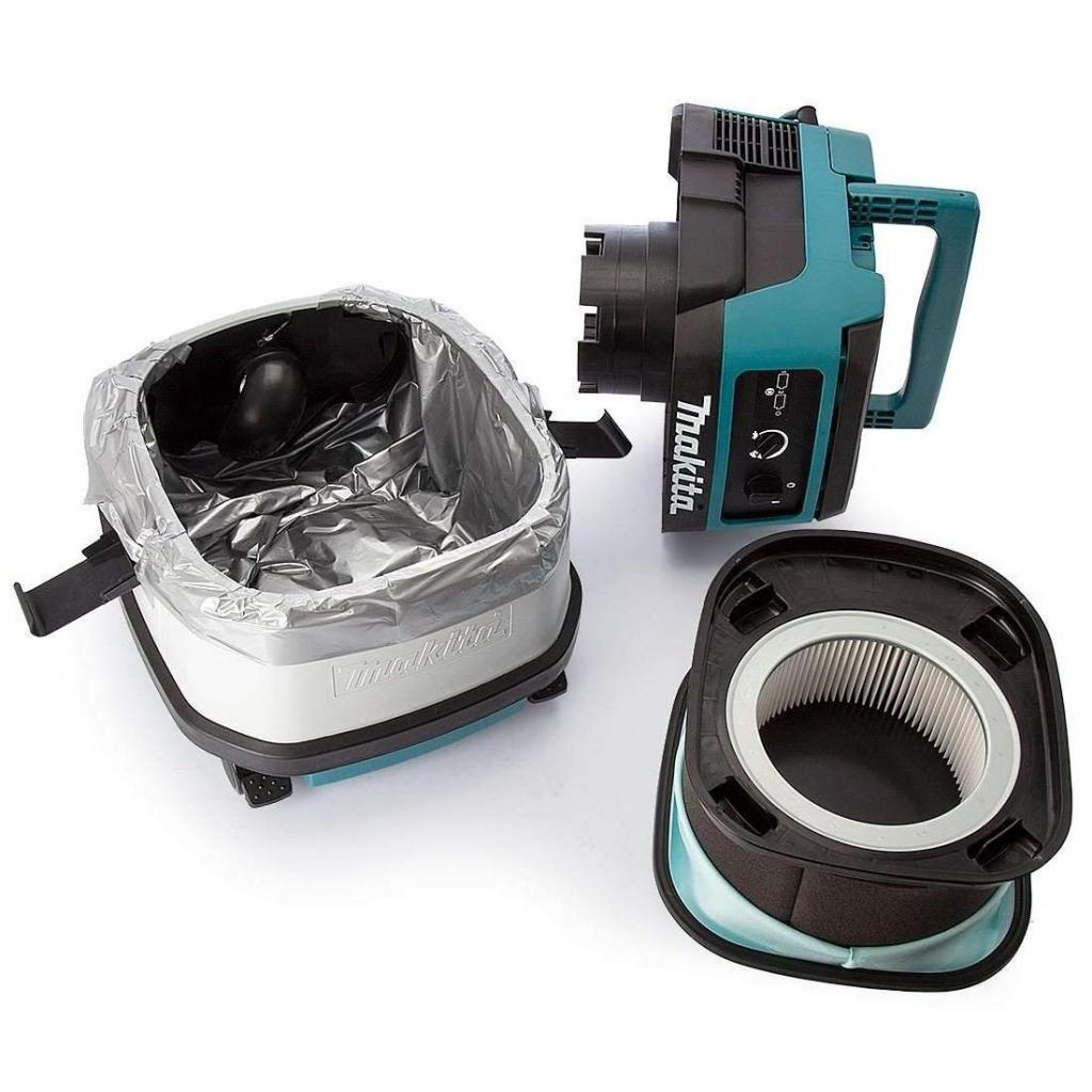 Пилосос будівельний Makita гібрид LXT, 18В + 8л (без АКБ та БЖ) (DVC860LZ) - зображення 6