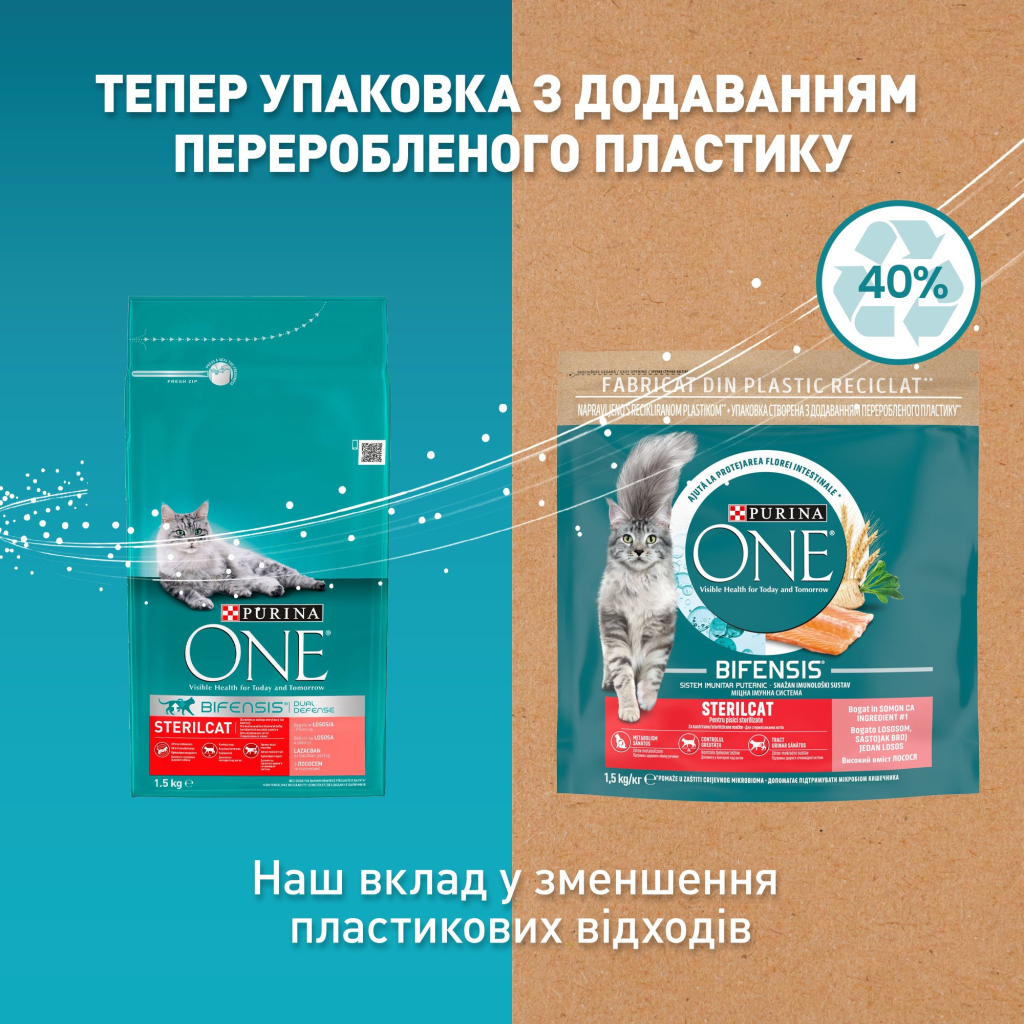 Сухий корм для кішок Purina One Sterilcat Для дорослих котів Після стерилізації З лососем 800 г (7613032756659) - зображення 5