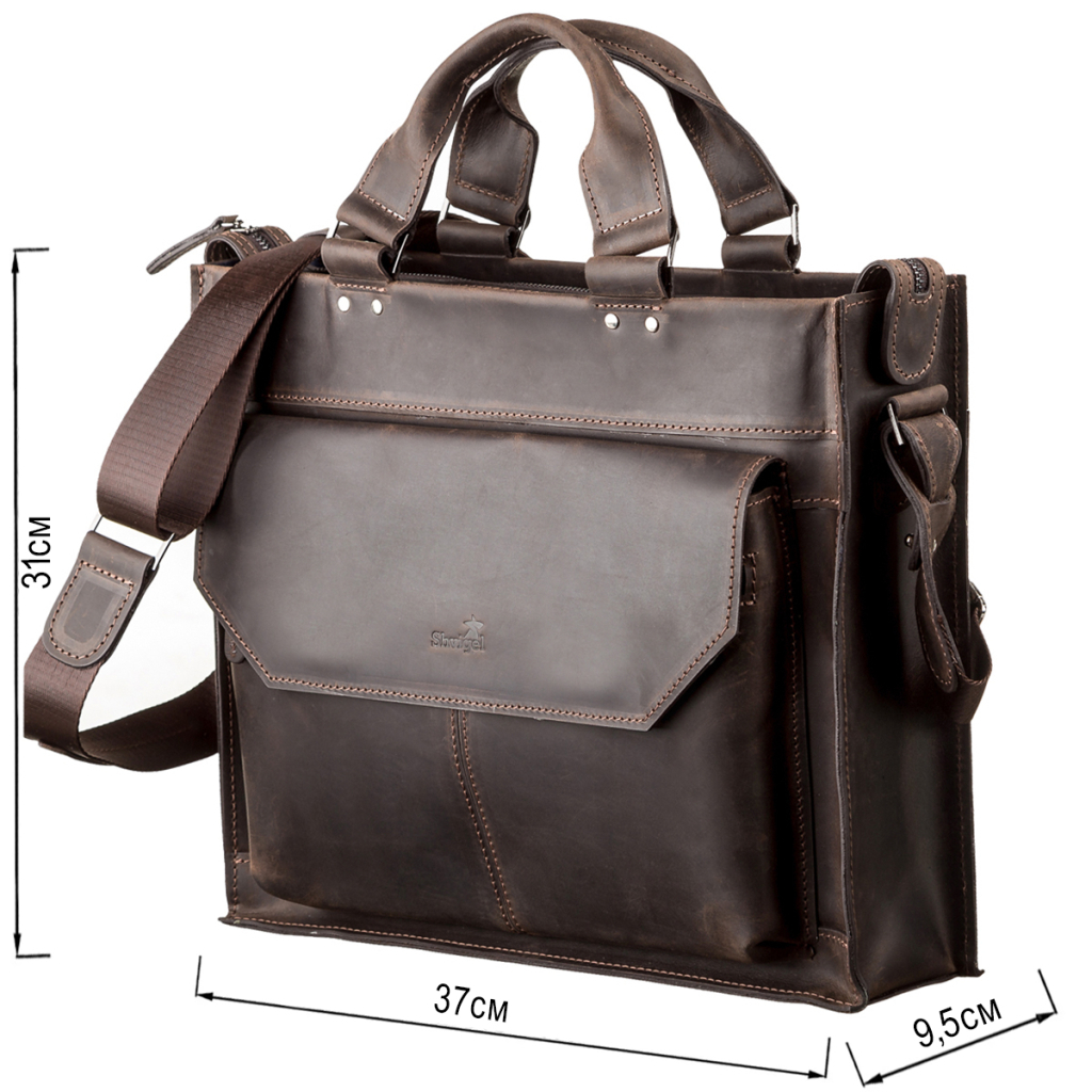 Сумка Shvigel Шкіряна Коричнева (11109) - зображення 3