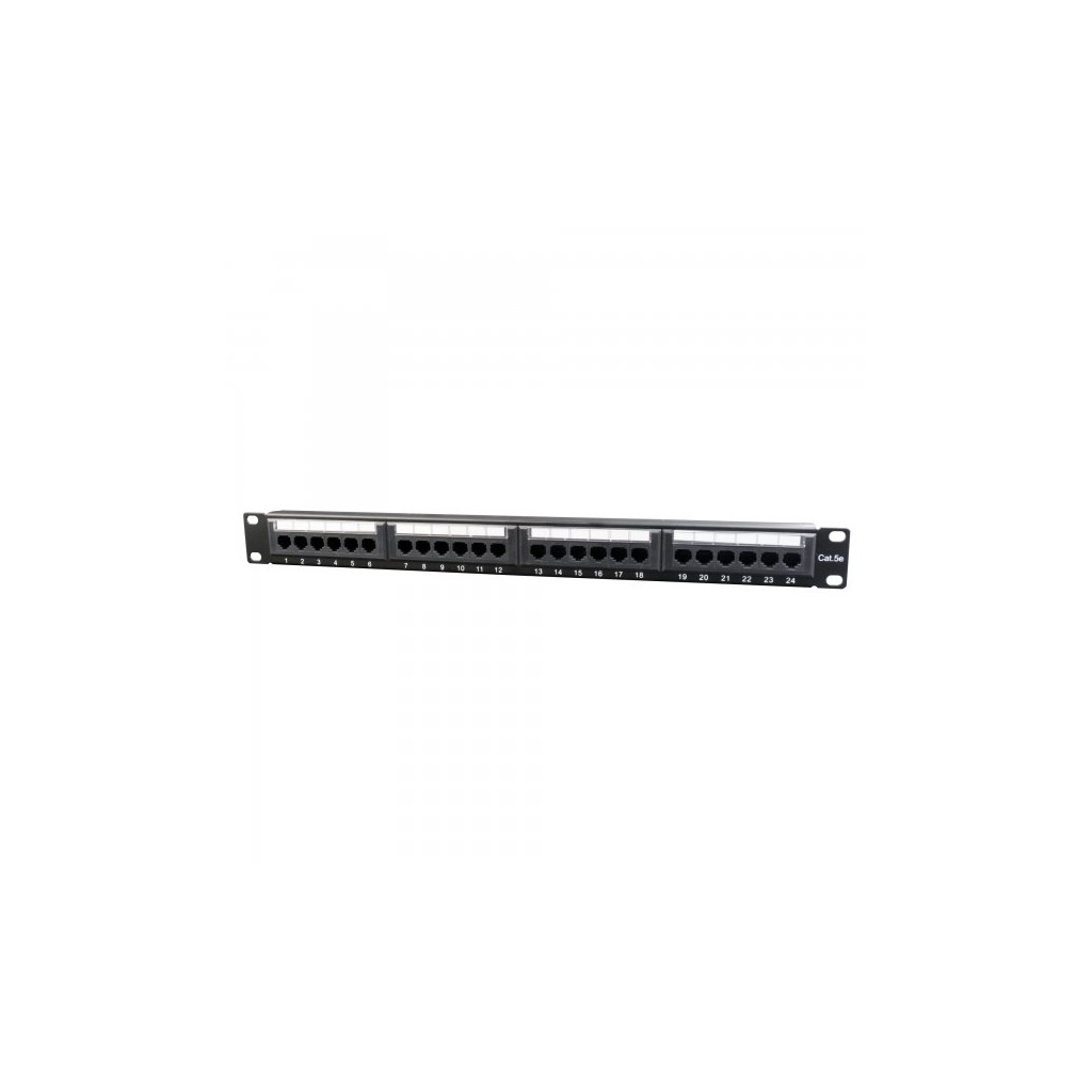 Патч-панель 19" 24xRJ-45 UTP cat.5е, 1U, тип 110 Cablexpert (NPP-C524CM-001) - изображение 1