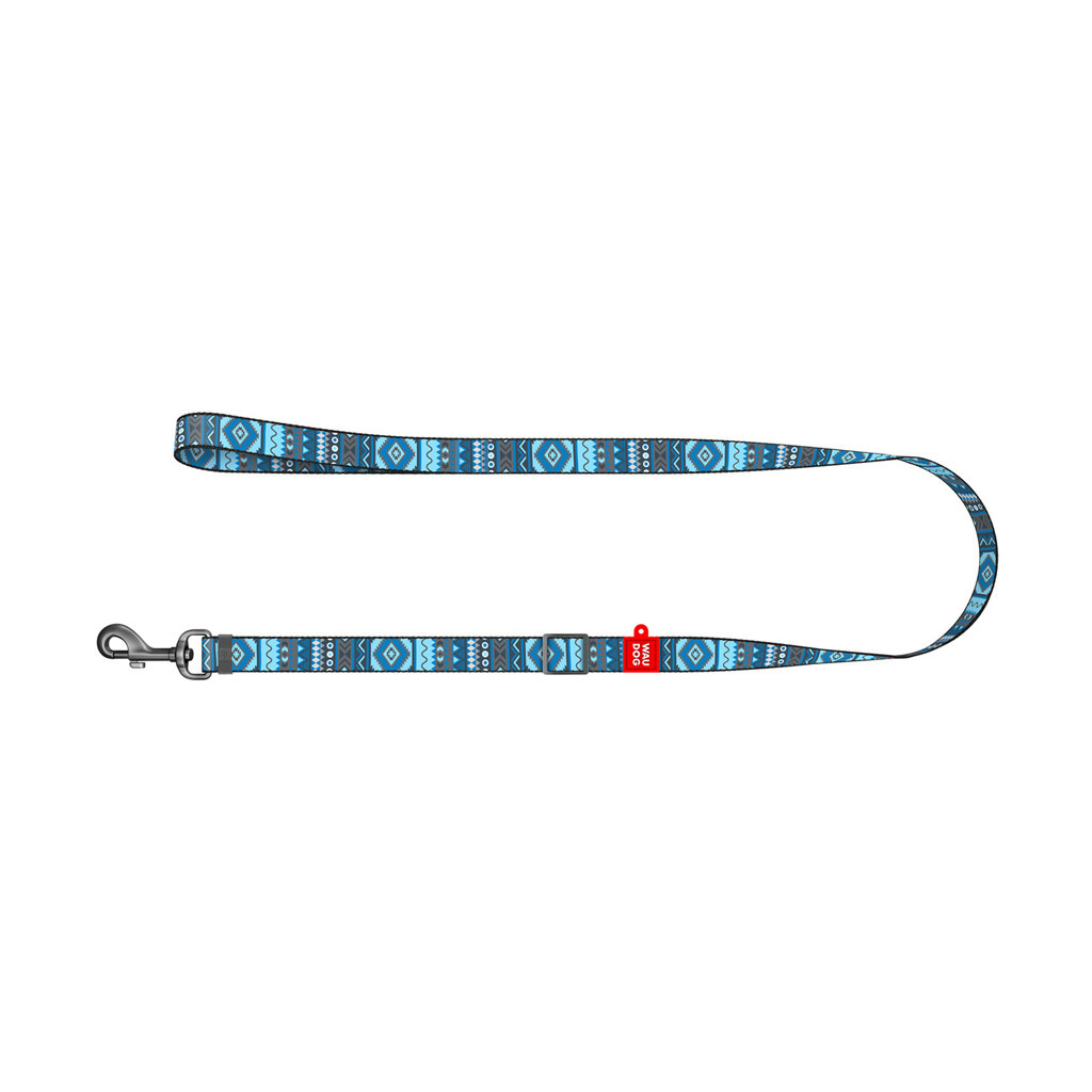 Повідець для собак WAUDOG Nylon "Етно синій" регульований M (5335) - зображення 2