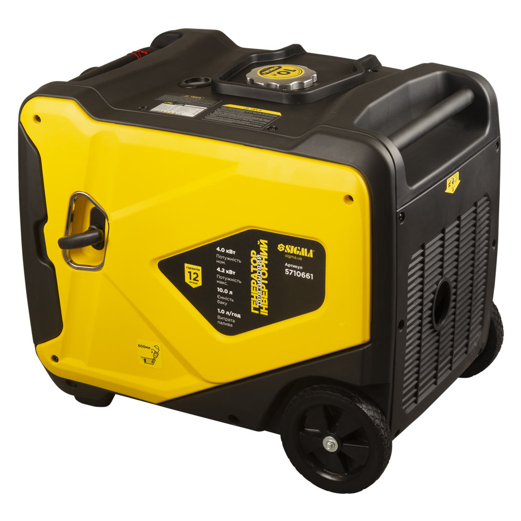 Генератор Sigma інверторний, 4.0/4.2kW, 50dB, ручний запуск (5710661) - зображення 4