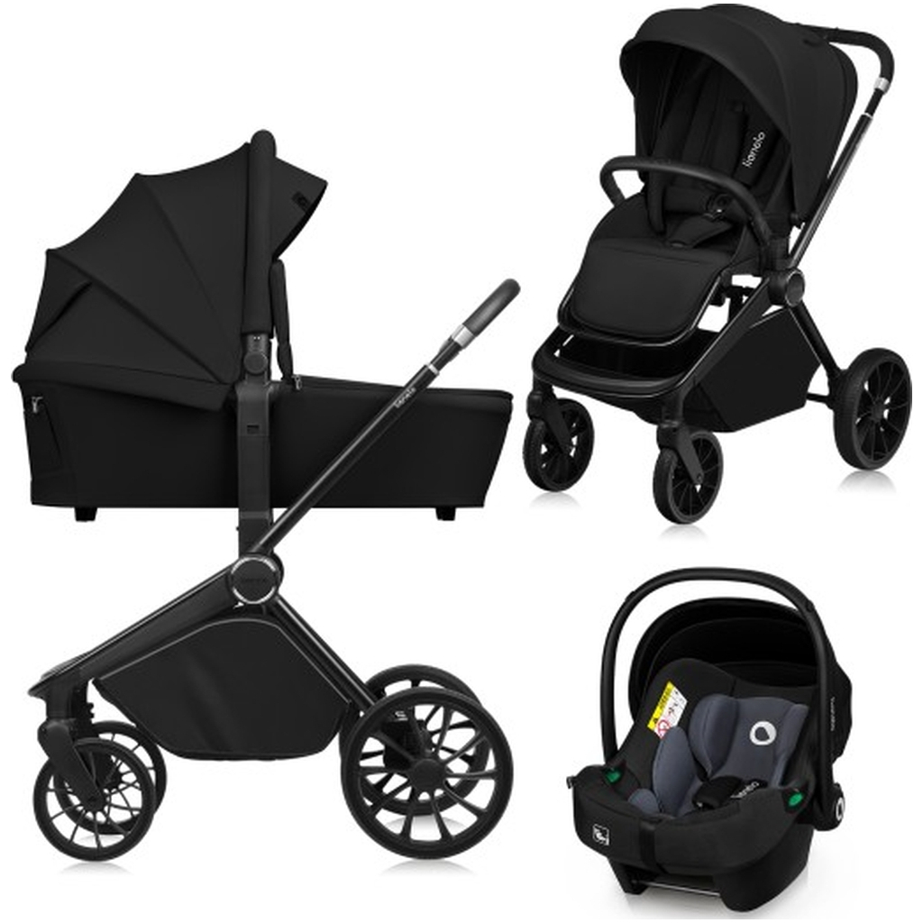 Коляска Lionelo 3 в 1 MIKA PLUS BLACK ONYX (LO-MIKA PLUS 3IN1 BLACK ONYX) - зображення 1